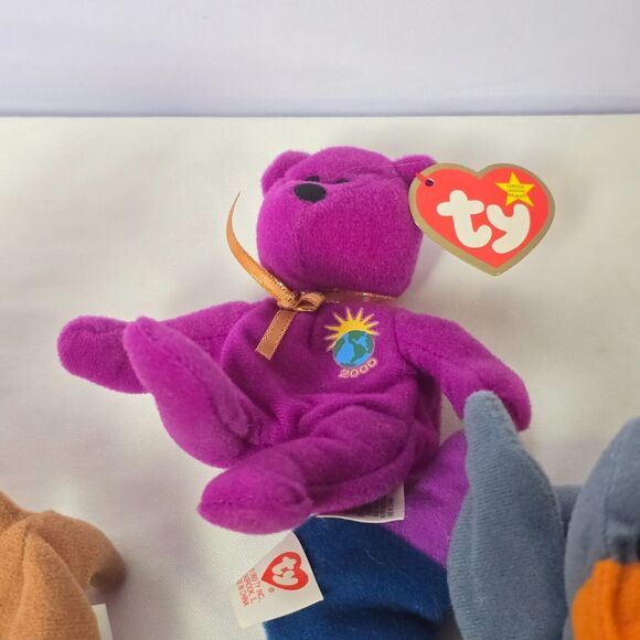 TY Beanie Babies Set of 7 - With Tags Attached - Vintage Collectible Plush Toys - Picture 8 of 9